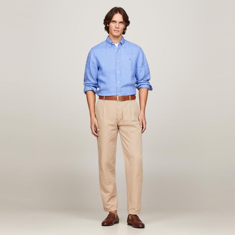 TOMMY HILFIGER Camisa Lino Manga Larga Hombre