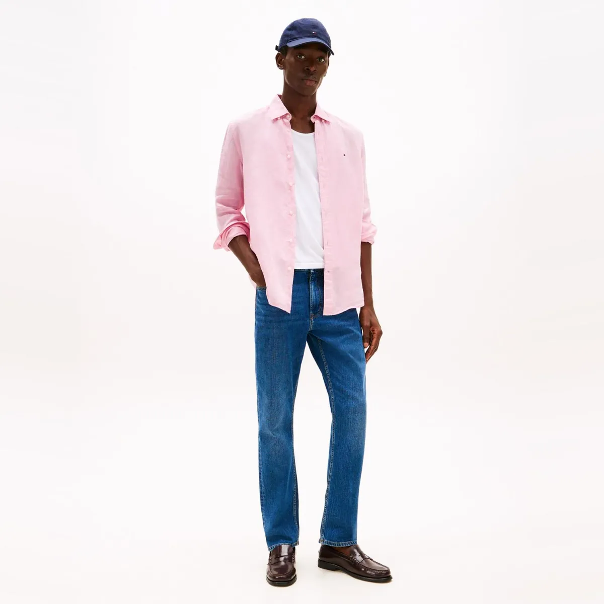 TOMMY HILFIGER - Camisa Lino Manga Larga Hombre Tommy Hilfiger