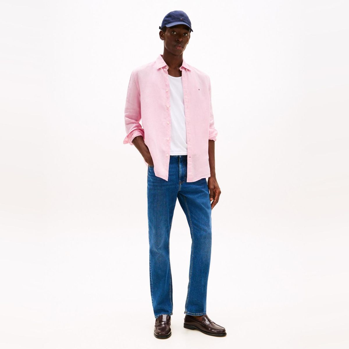 TOMMY HILFIGER - Camisa Lino Manga Larga Hombre Tommy Hilfiger