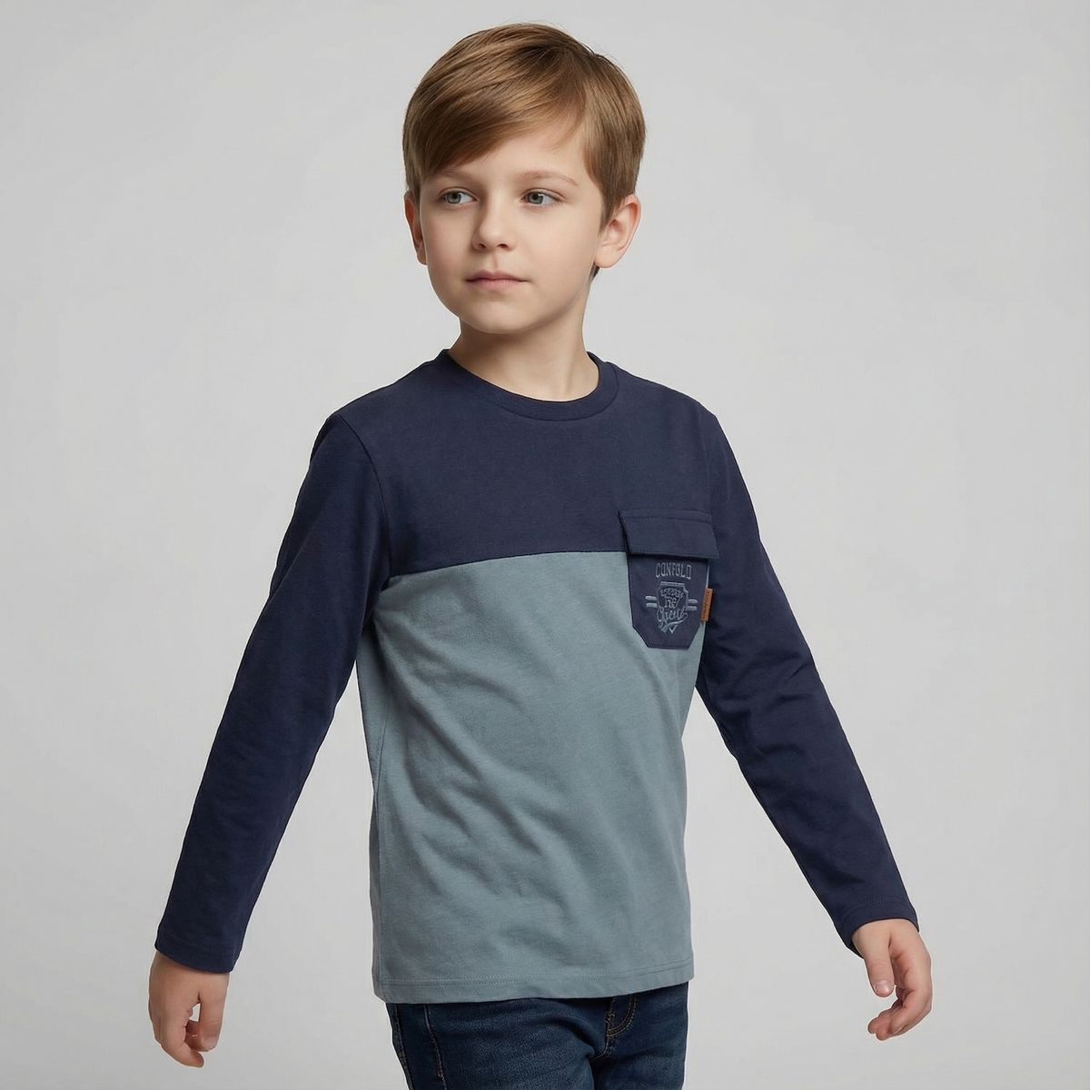 CONIGLIO - Polera Niño Manga Larga Algodón Coniglio