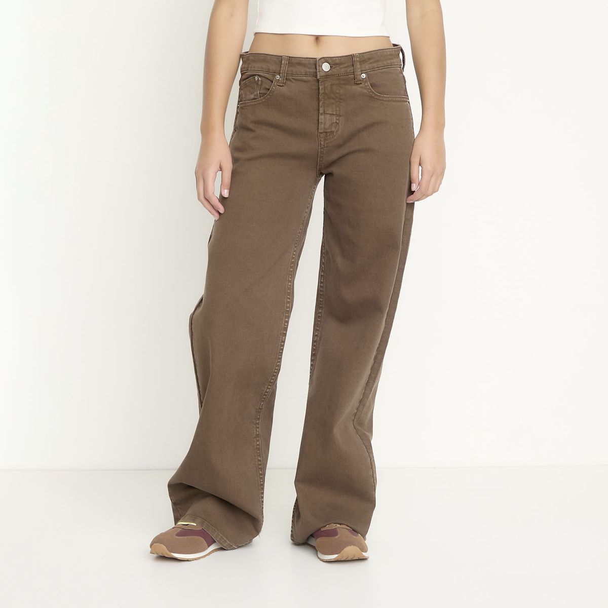 SYBILLA - Jeans Wide Leg Tiro Bajo Mujer Sybilla