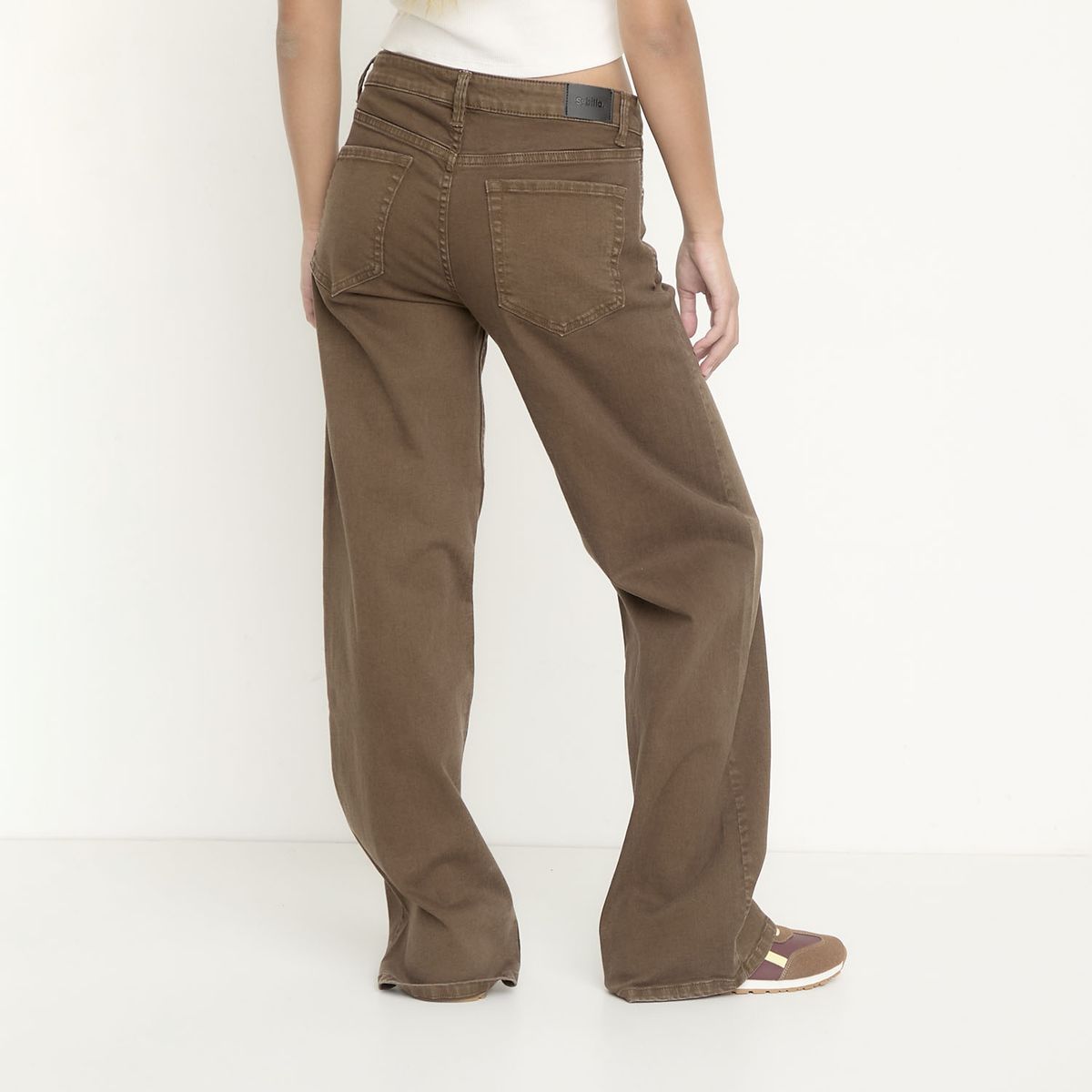 SYBILLA - Jeans Wide Leg Tiro Bajo Mujer Sybilla