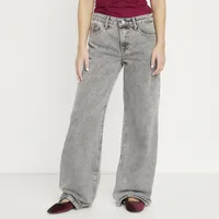 Jeans Wide Leg Tiro Bajo Mujer