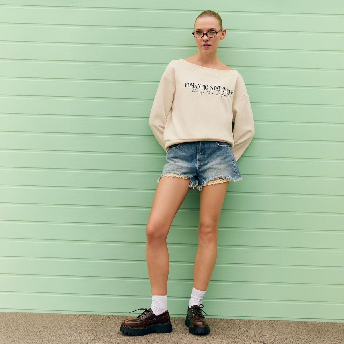 SYBILLA - Polerón Off Shoulder Mujer Sybilla