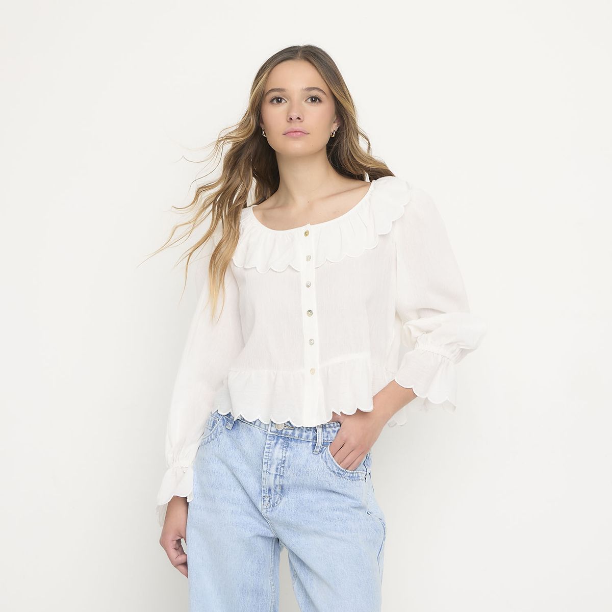 SYBILLA - Blusa Mujer Algodón Sybilla