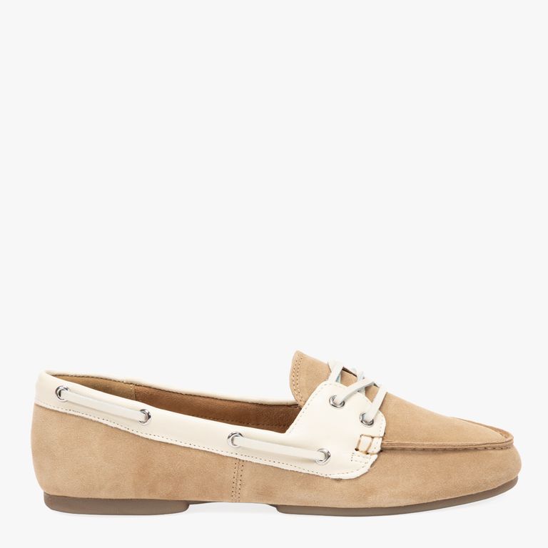 BASEMENT Mocasín Náutico Mujer Cuero Beige
