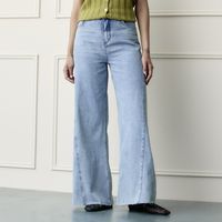 Jeans Wide Leg Tiro Alto Mujer