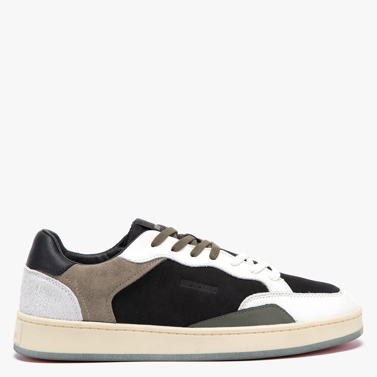 AMERICANINO - Zapatilla Urbana Hombre Cuero Verde Americanino