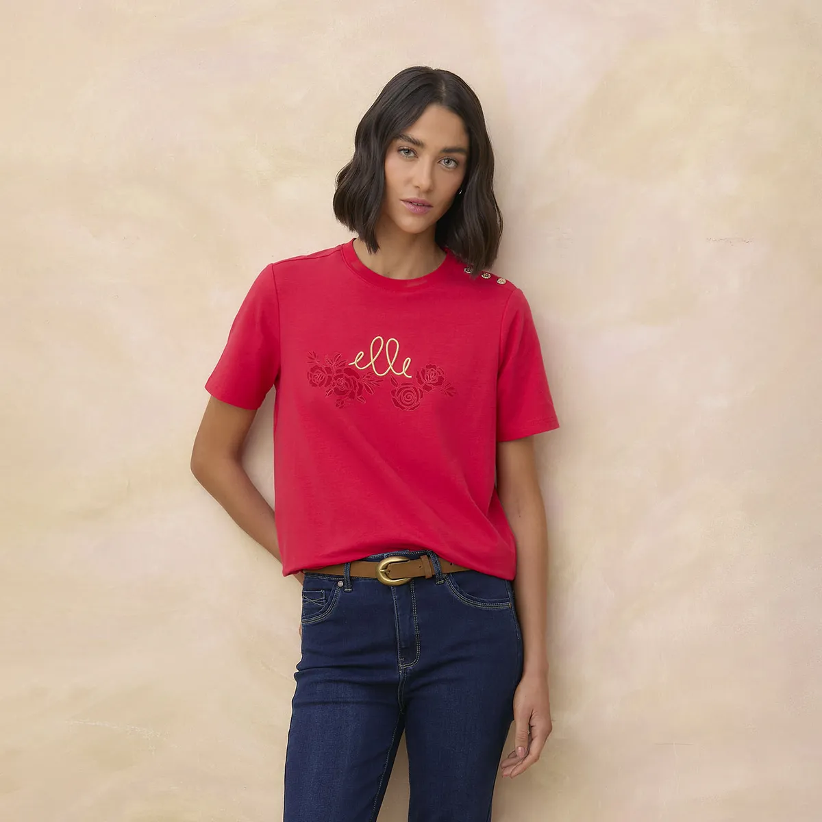 ELLE - Polera Algodón Mujer Elle