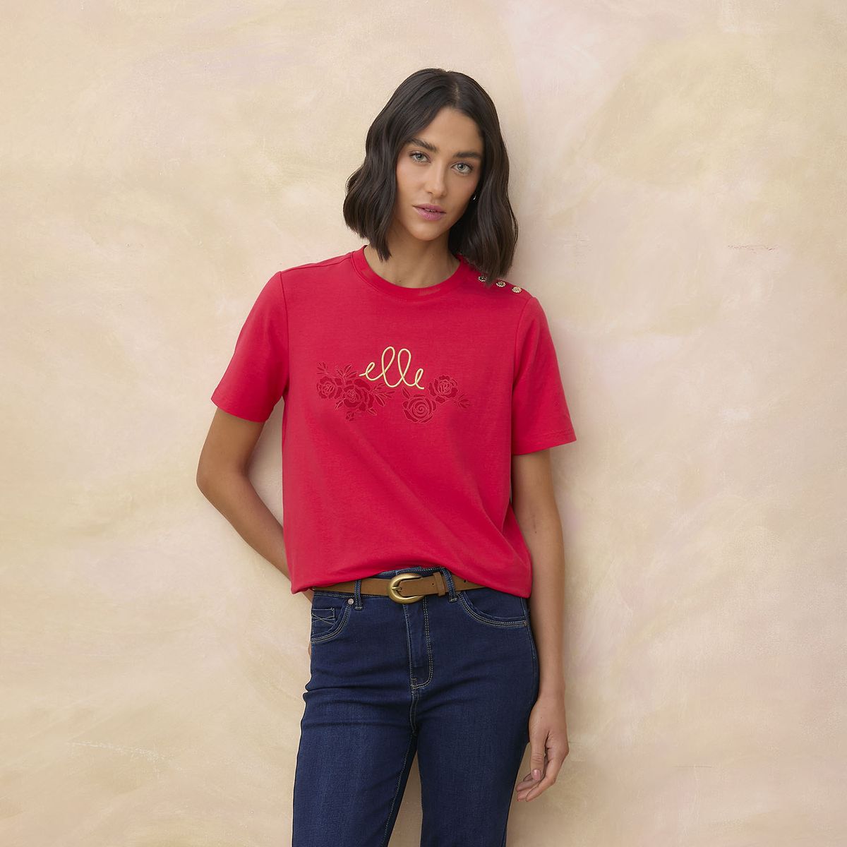 ELLE - Polera Algodón Mujer Elle