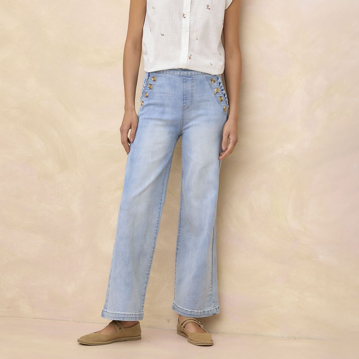 ELLE - Jeans Straight Mujer Elle