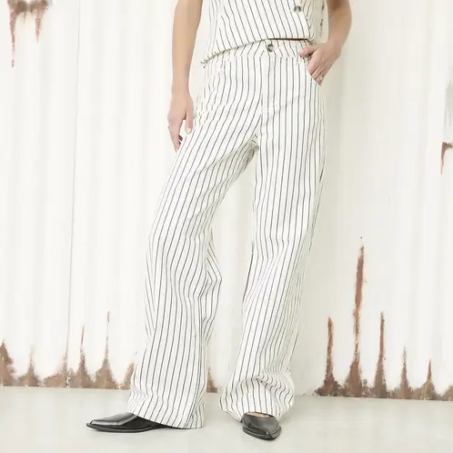 AMERICANINO - Jeans Wide Leg Tiro Medio Mujer