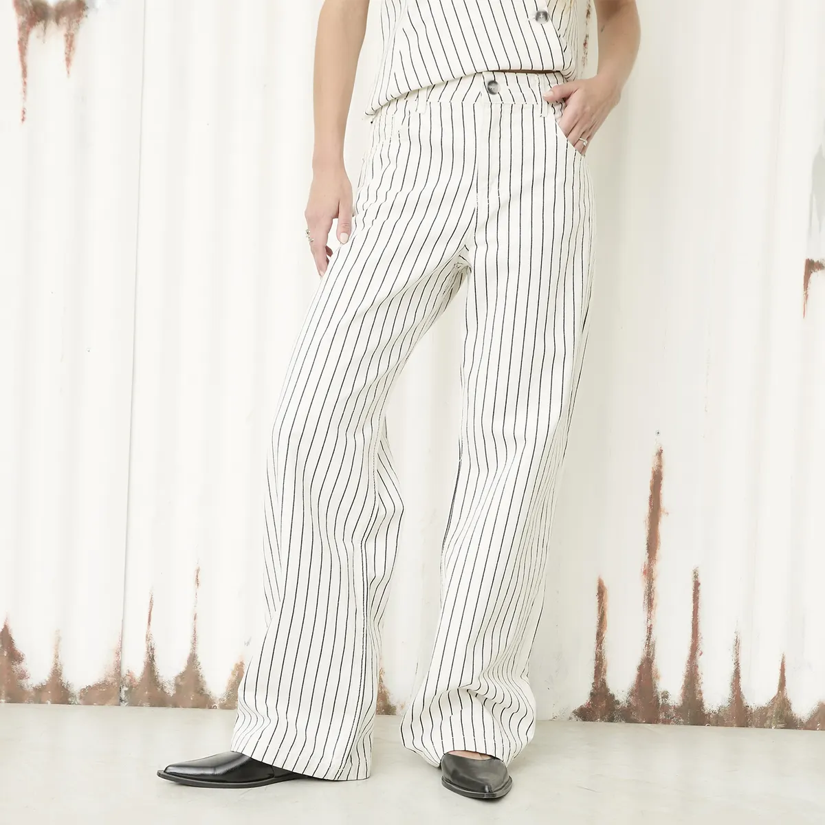 AMERICANINO - Jeans Fit Wide Leg Tiro Medio Mujer Americanino