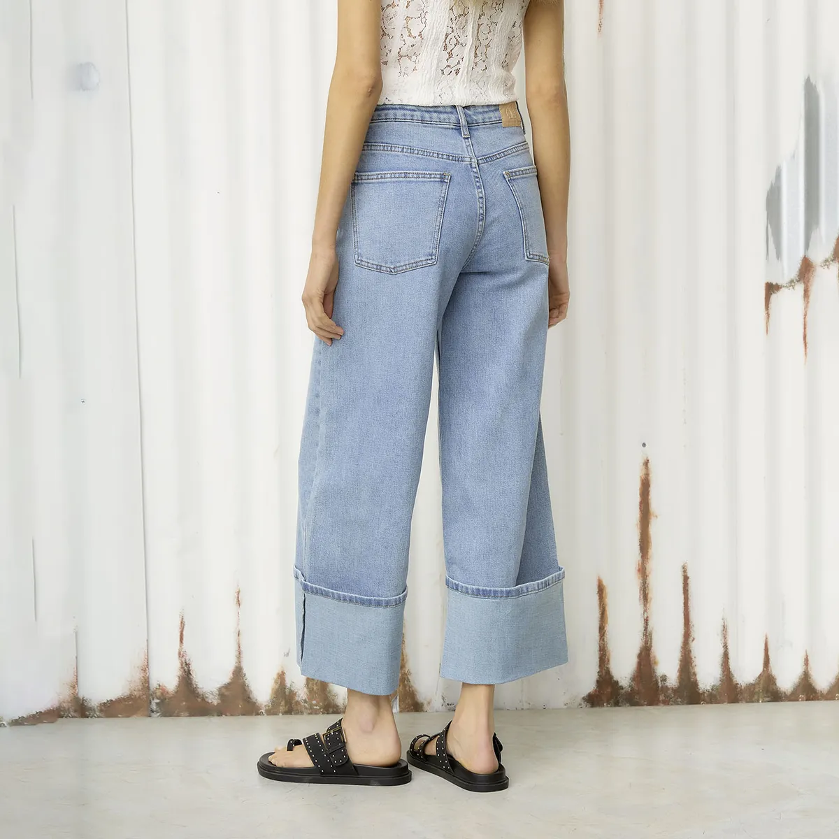 AMERICANINO - Jeans Wide Leg Tiro Bajo Mujer Americanino