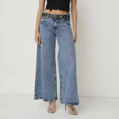 MOSSIMO - Jeans Wide Leg Tiro Bajo Mujer