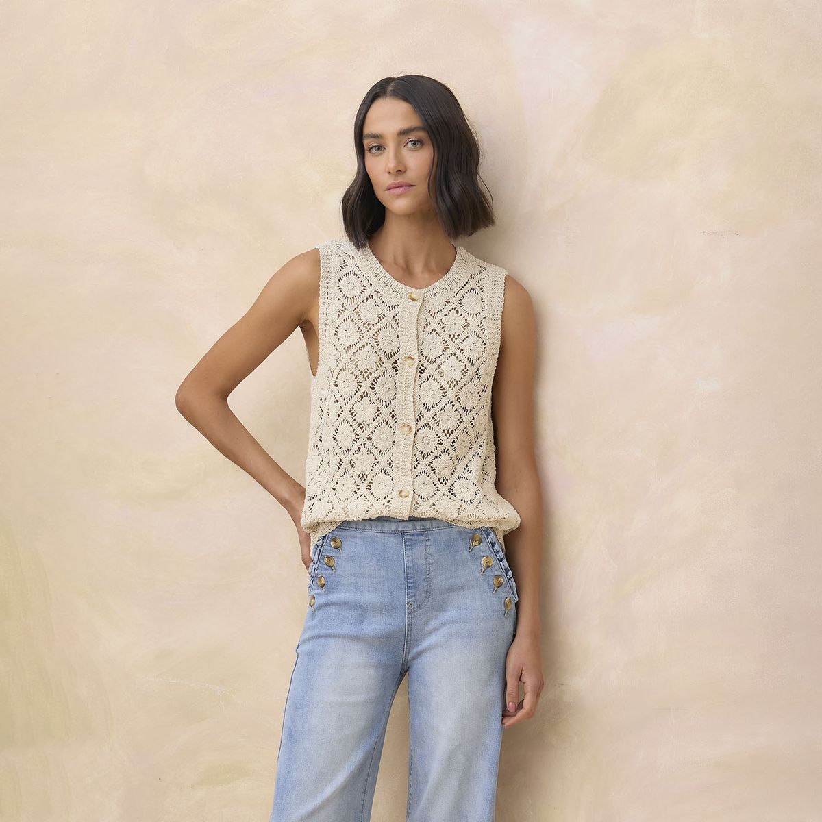 ELLE - Polera Tejida Mujer Elle