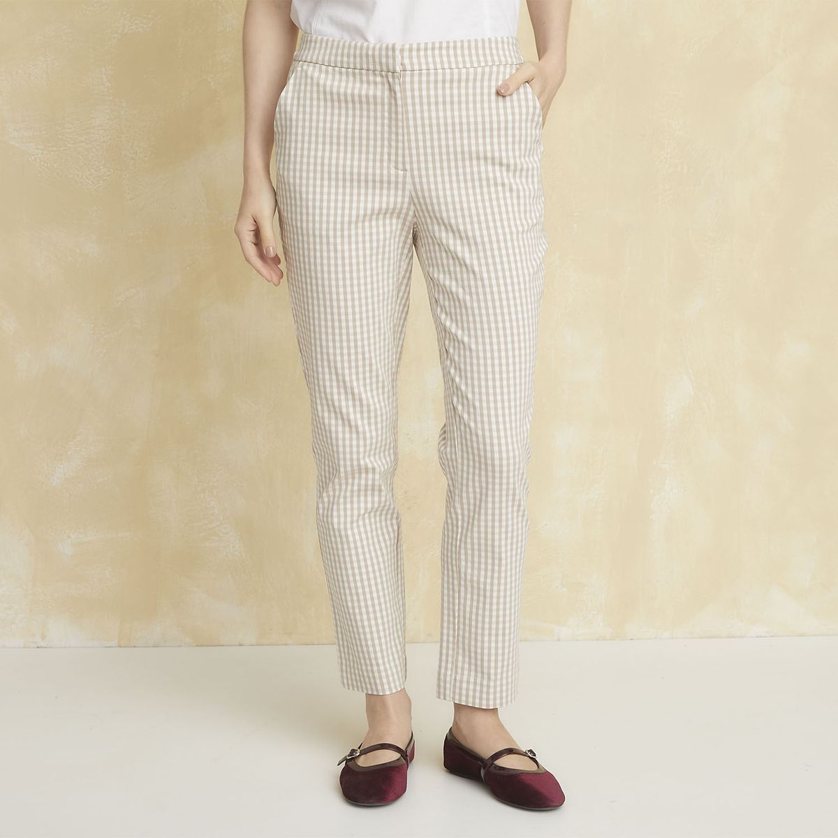 UNIVERSITY CLUB - Pantalón Viscosa Straight Tiro Alto Mujer University Club