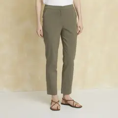 UNIVERSITY CLUB - Pantalón Viscosa Straight Tiro Alto Mujer