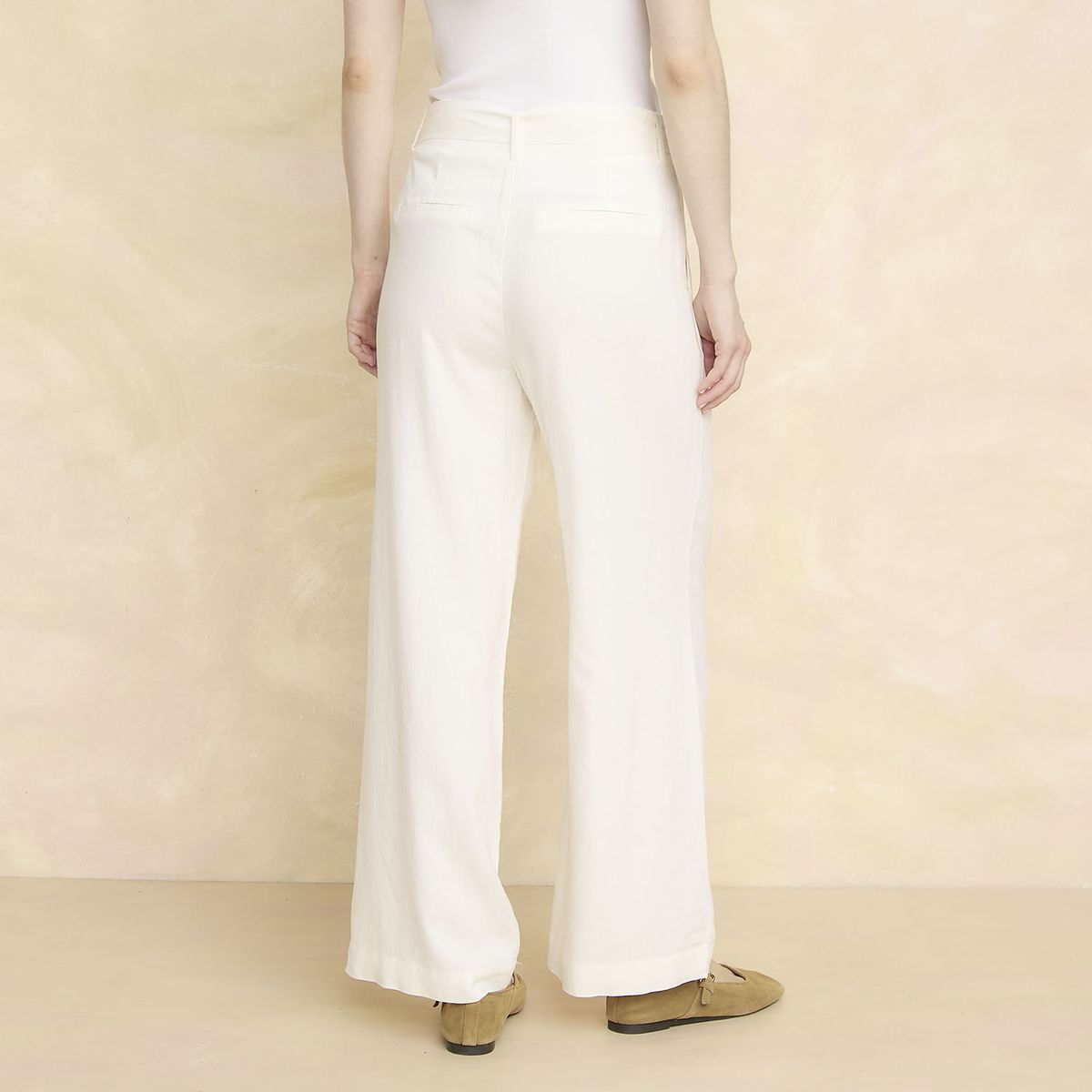 ELLE - Pantalón Tiro Alto Mujer Elle