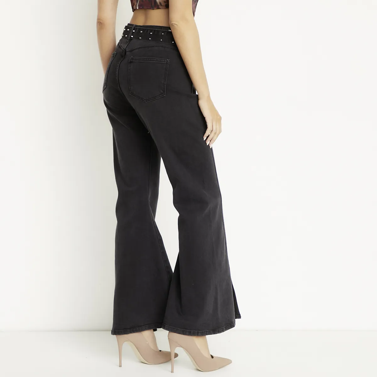 MOSSIMO - Jeans Flare Tiro Medio Mujer Mossimo