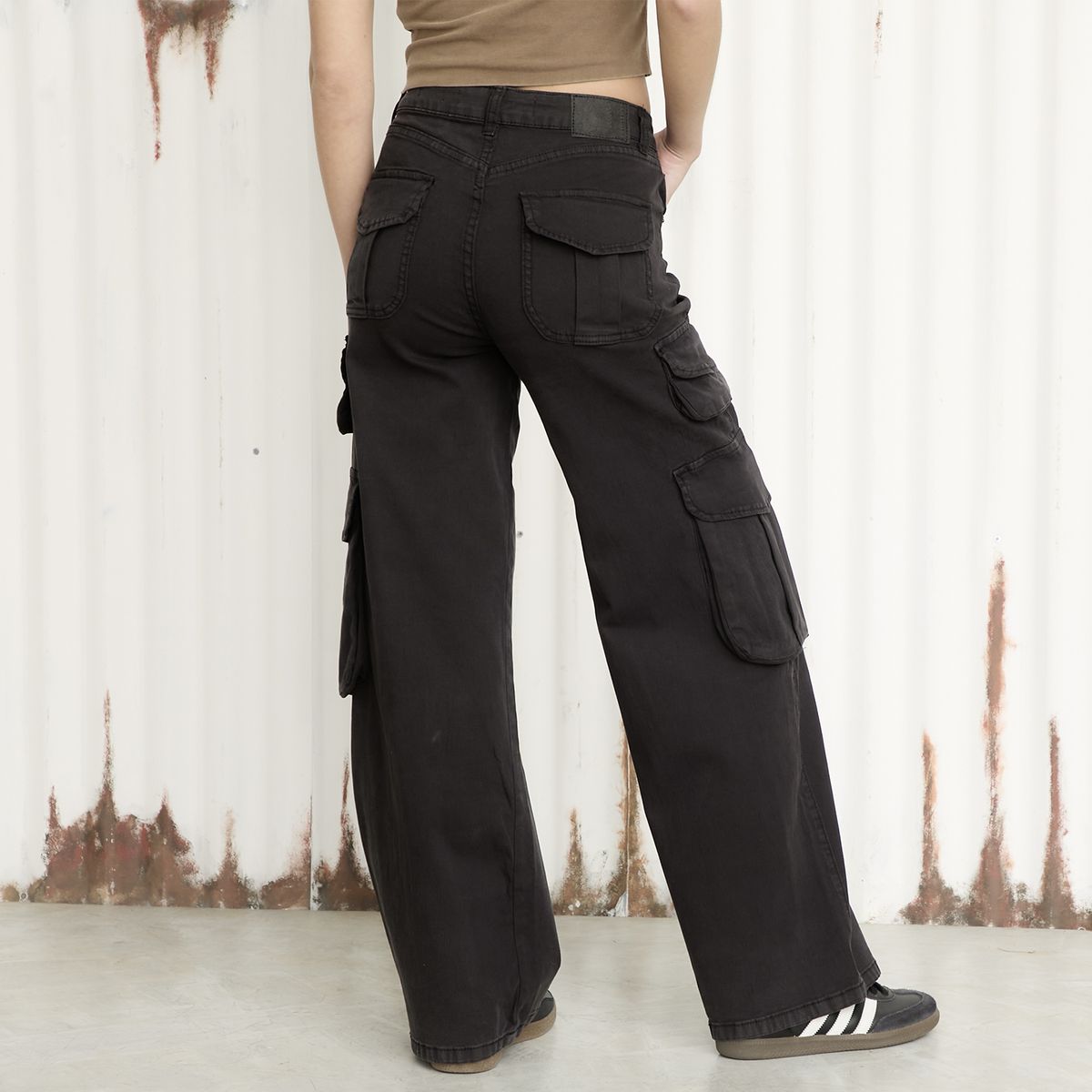 AMERICANINO - Jeans Cargo Tiro Medio Mujer Americanino