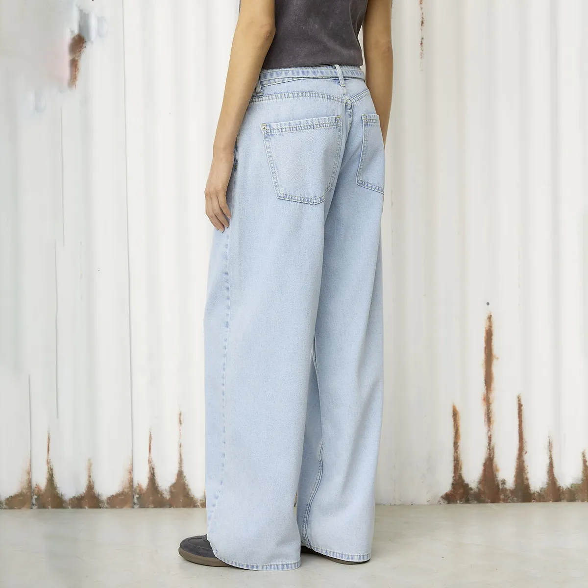 AMERICANINO - Jeans Fit Baggy Tiro Medio Mujer Americanino