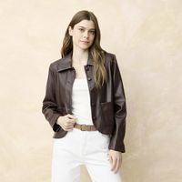 Chaqueta Cuero Effect Mujer