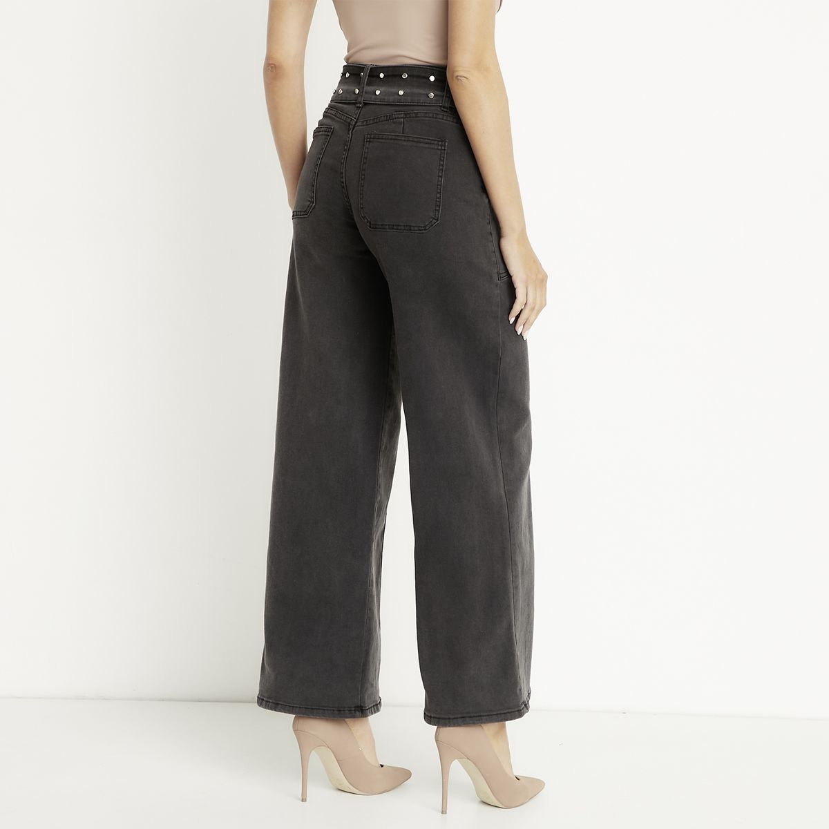 MOSSIMO - Jeans Wide Leg Tiro Medio Mujer Mossimo