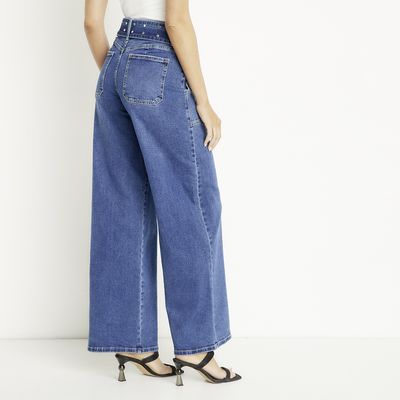 Imagen 2 del producto Jeans Wide Leg Tiro Medio Mujer