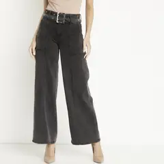 MOSSIMO - Jeans Wide Leg Tiro Medio Mujer