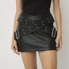 MOSSIMO - Falda Mini Cuero Effect Mujer
