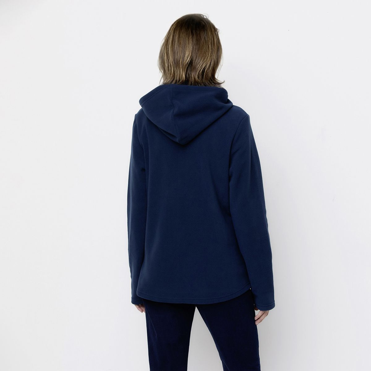 NEWPORT - Polerón Newport Fleece Liso Mujer Con Gorro