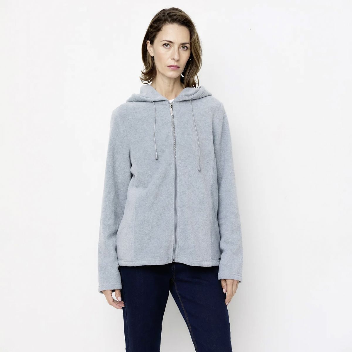 NEWPORT - Polerón Newport Fleece Liso Mujer Con Gorro