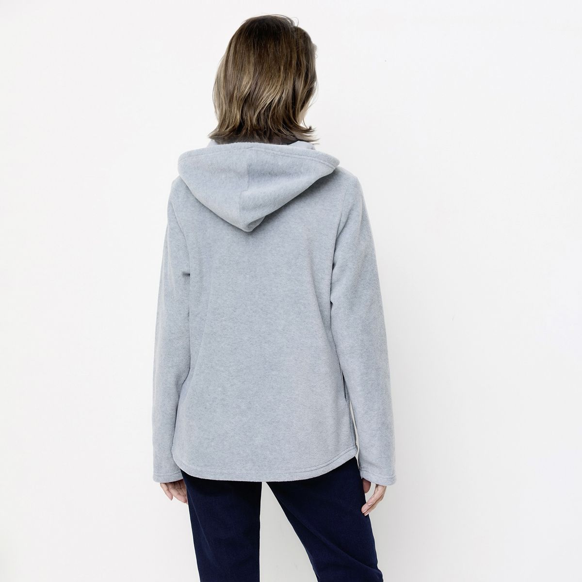 NEWPORT - Polerón Newport Fleece Liso Mujer Con Gorro