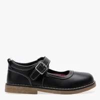 Zapato Escolar Niña Cuero Negro (27 A 39)