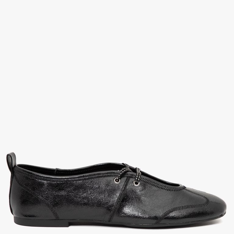 BASEMENT Ballerina Ballet Sneakers Mujer Negro