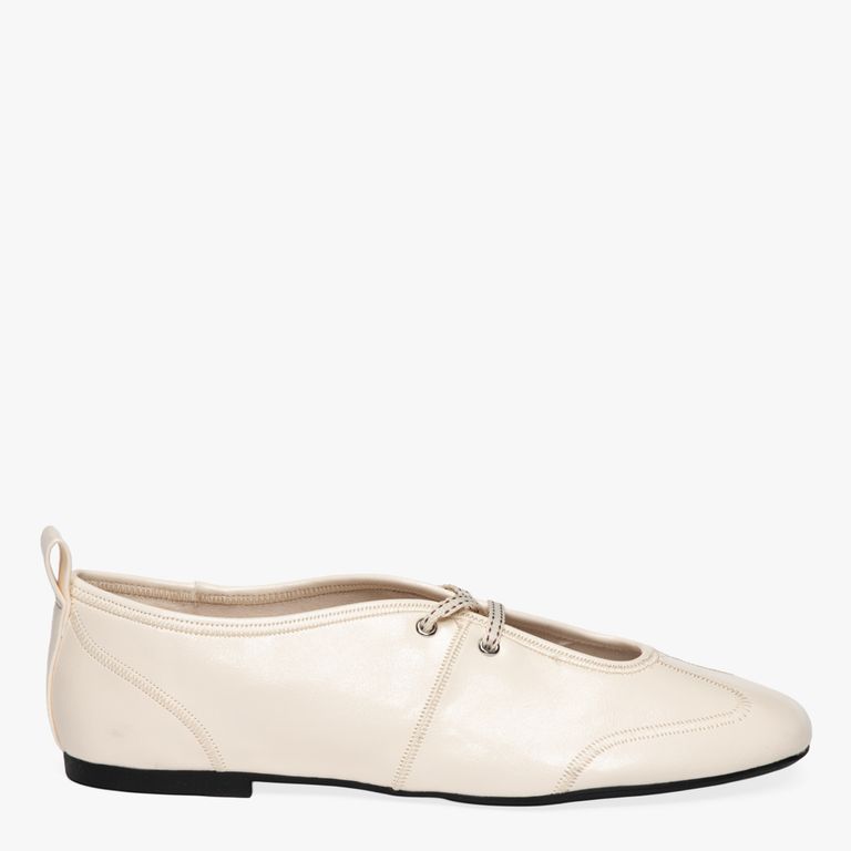 BASEMENT Ballerina Ballet Sneakers Mujer Beige
