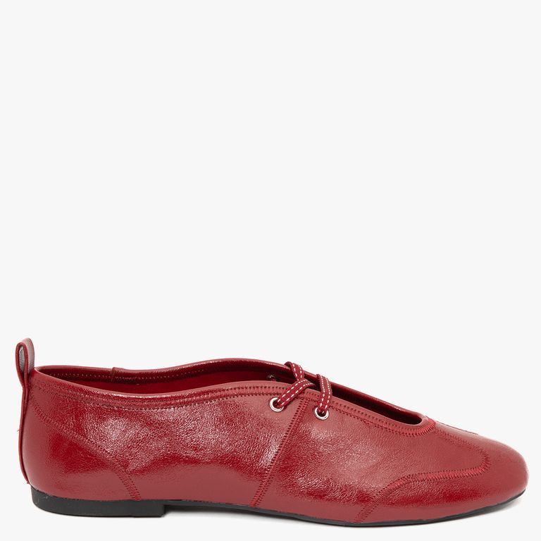 BASEMENT Ballerina Ballet Sneakers Mujer Rojo