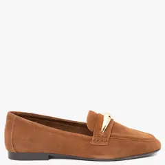 APOLOGY - Mocasin Mujer Cuero Café