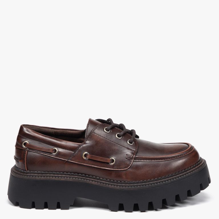 Mocasín Náutico Mujer Café