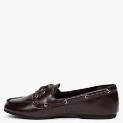 BASEMENT - Mocasín Náutico Mujer Burdeo