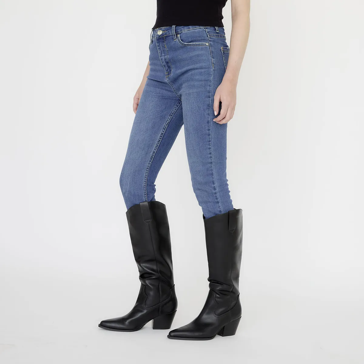 BASEMENT - Bota Mujer Negro Basement