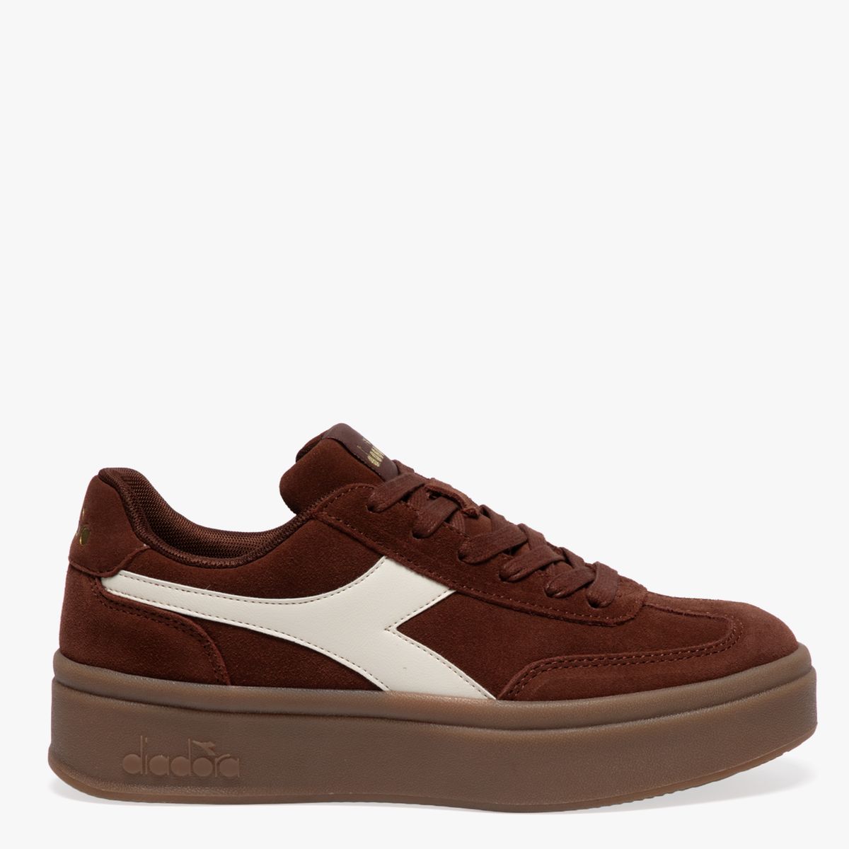 DIADORA - Bamplat Zapatilla Urbana Mujer Cuero Café Diadora