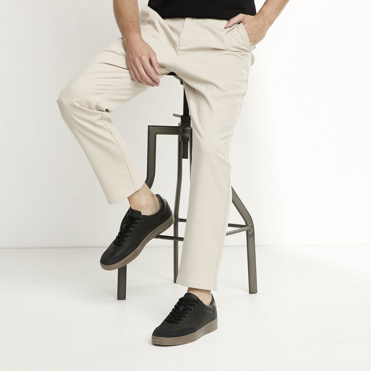 BASEMENT - Zapatilla Urbana Hombre Negro Basement