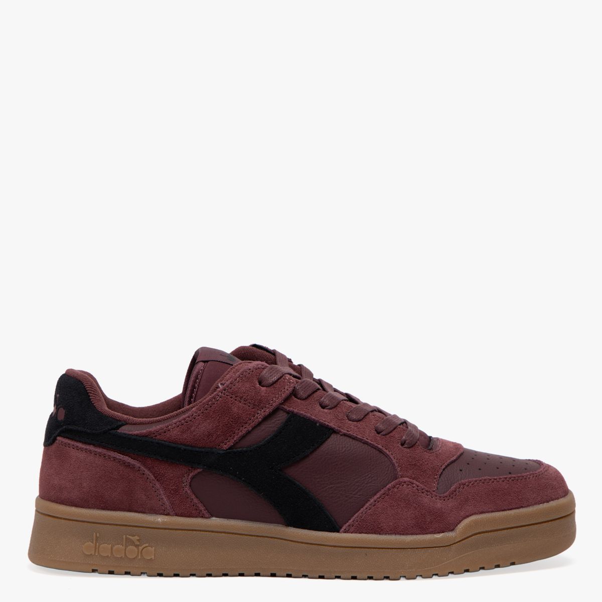 DIADORA - Frepu2 Zapatilla Urbana Hombre Cuero Burdeo Diadora