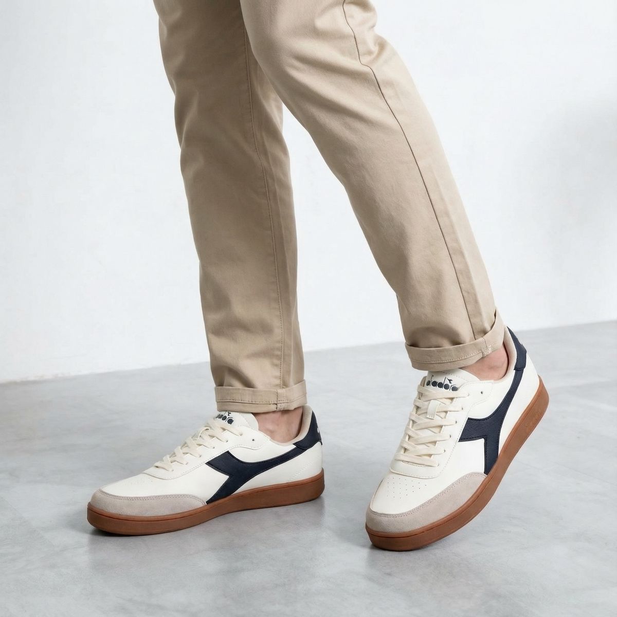 DIADORA - Court8 Zapatilla Urbana Hombre Azul Diadora
