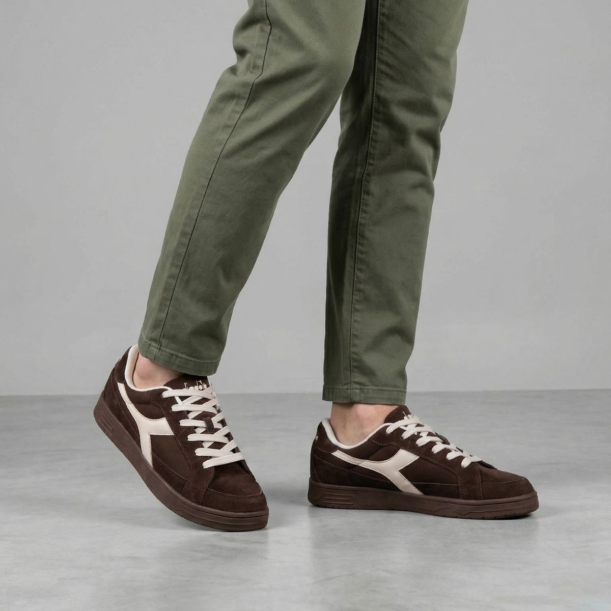 DIADORA - Chunk Zapatilla Urbana Hombre Cuero Café Diadora