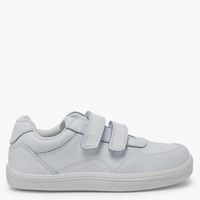 Zapatilla Urbana Unisex Niño Cuero Blanco (27 A 33)