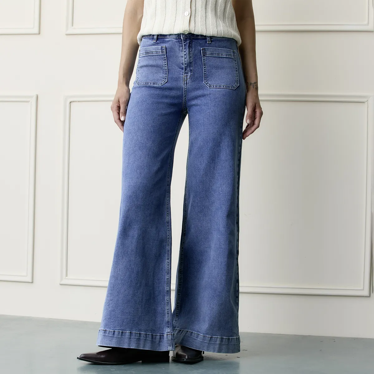 BASEMENT - Jeans Wide Leg Mujer Basement