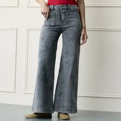 BASEMENT - Jeans Wide Leg Mujer